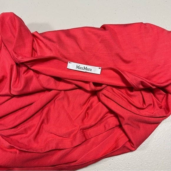 Maxmara Soft Jersey Faux Wrap 3/4 Sleeve Tops - Picture 4 of 8
